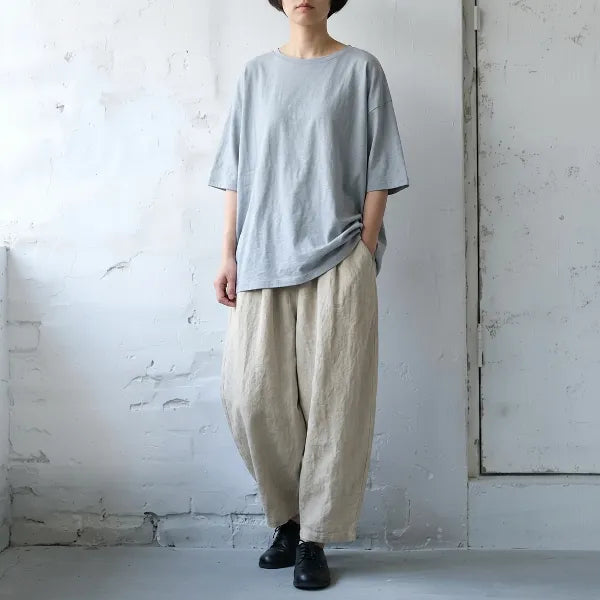 S-5XL 綿麻 9分丈 | 体型をカバー 普段使い カジュアルパンツ