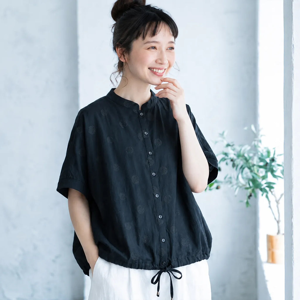 【2点セット】肩の力を抜いて着る、甘さを抑えた大人的なカジュアルチェック風水玉