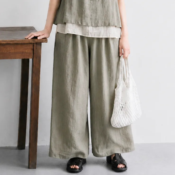 【2点セット】体を締め付けないリラックス感あふれるパンツセット