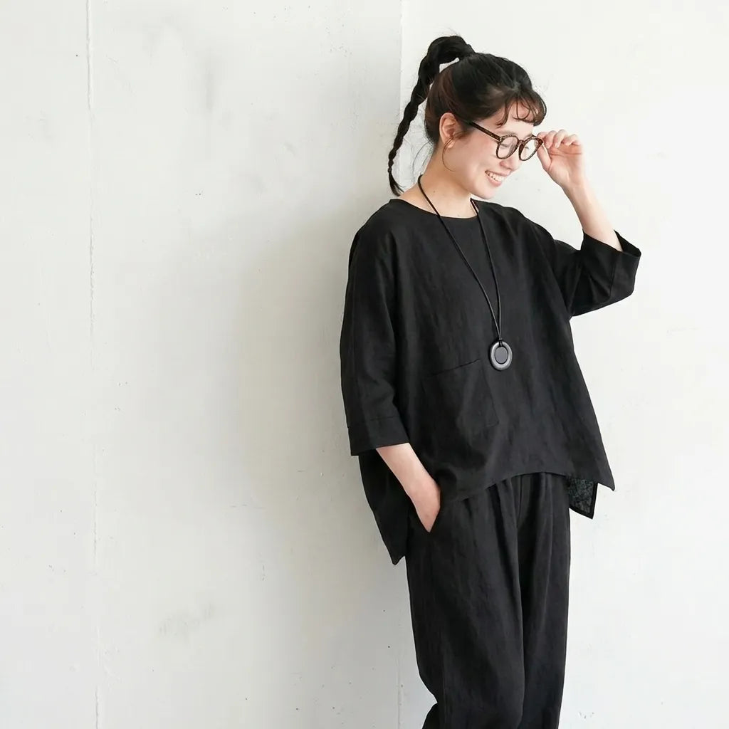 【S-2XL】綿麻 七分袖 肌触り柔らかい | お出かけ シャツ