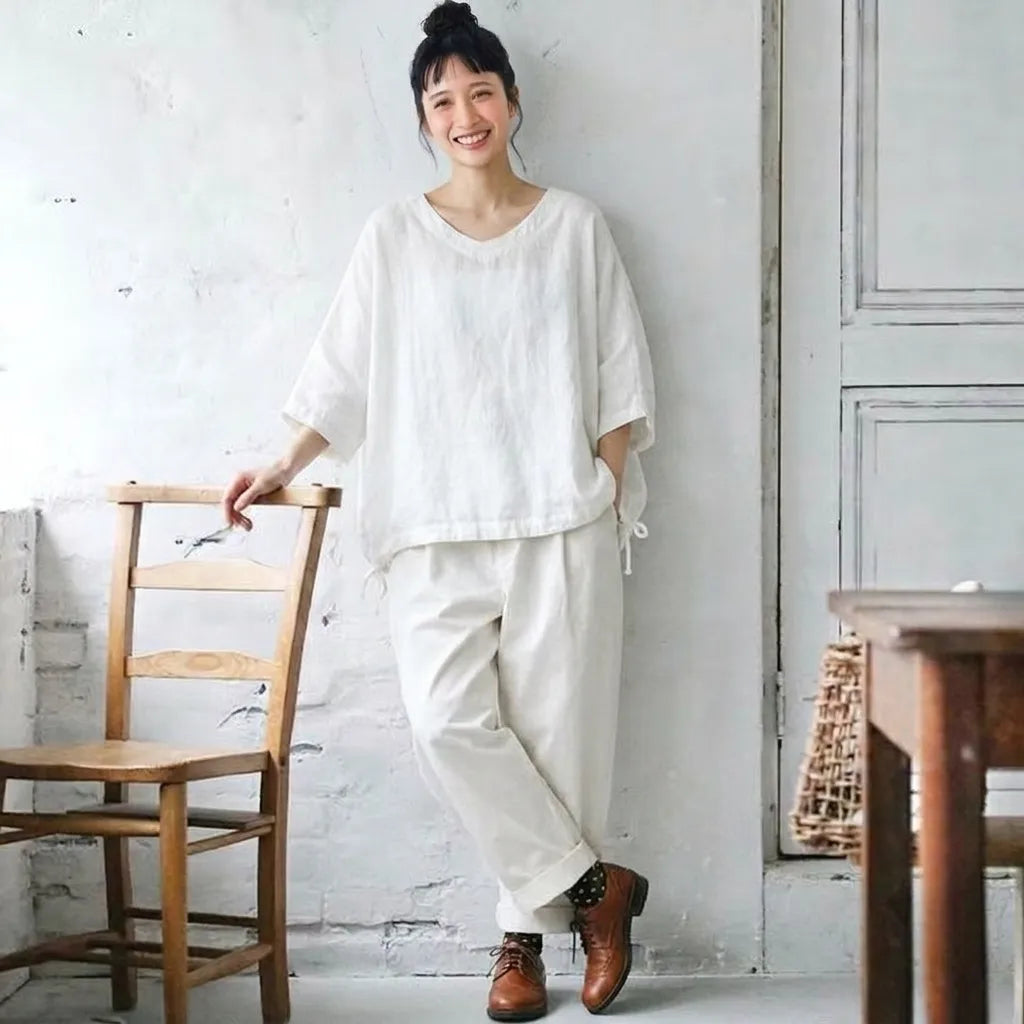 夏のスキマが、サマになるドロストTシャツ