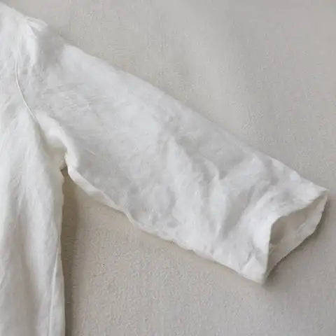 風をまとう、リネンのシャツワンピース