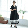 色の重なりが、いつもの日を彩る。配色ワンピース。