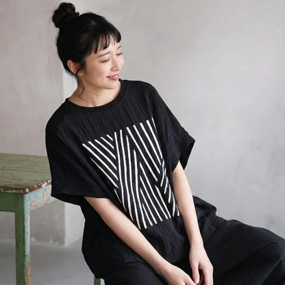 さらりと心地いい、プリントTシャツ ドルマンスリーブ プリント プリント
