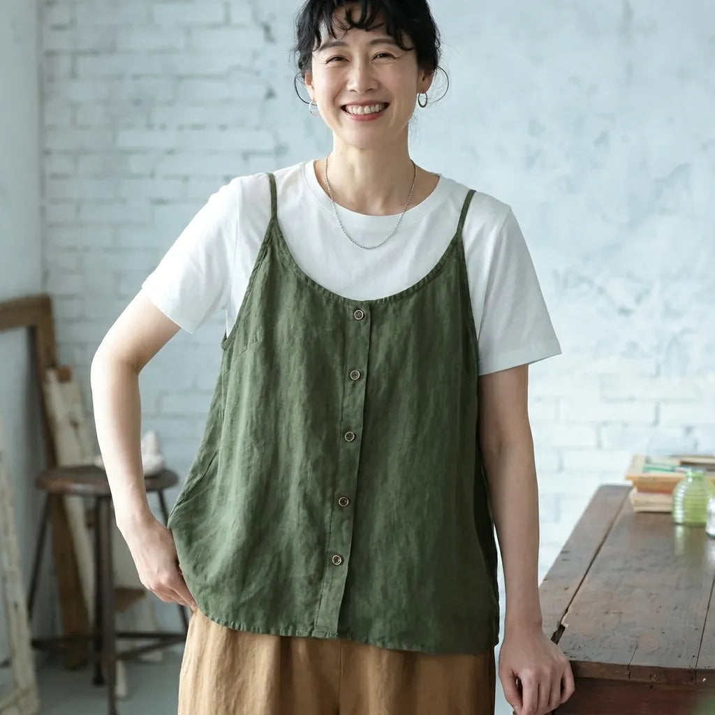 M~3XL コットン 体型をカバー 平日 週末 接触冷感 コーディネート自在 キャミソール
