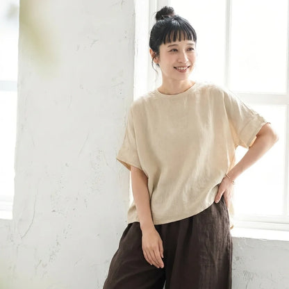 ナチュラル感漂うゆるドルマンTee