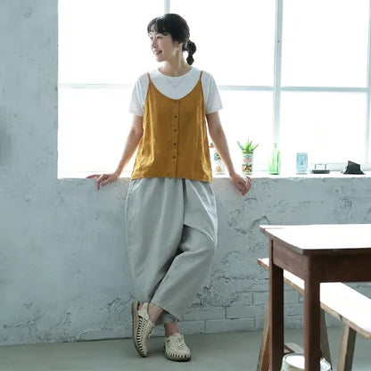 M~3XL コットン 体型をカバー 平日 週末 接触冷感 コーディネート自在 キャミソール