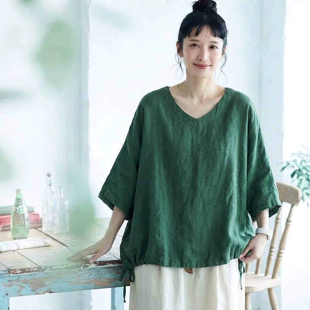夏のスキマが、サマになるドロストTシャツ