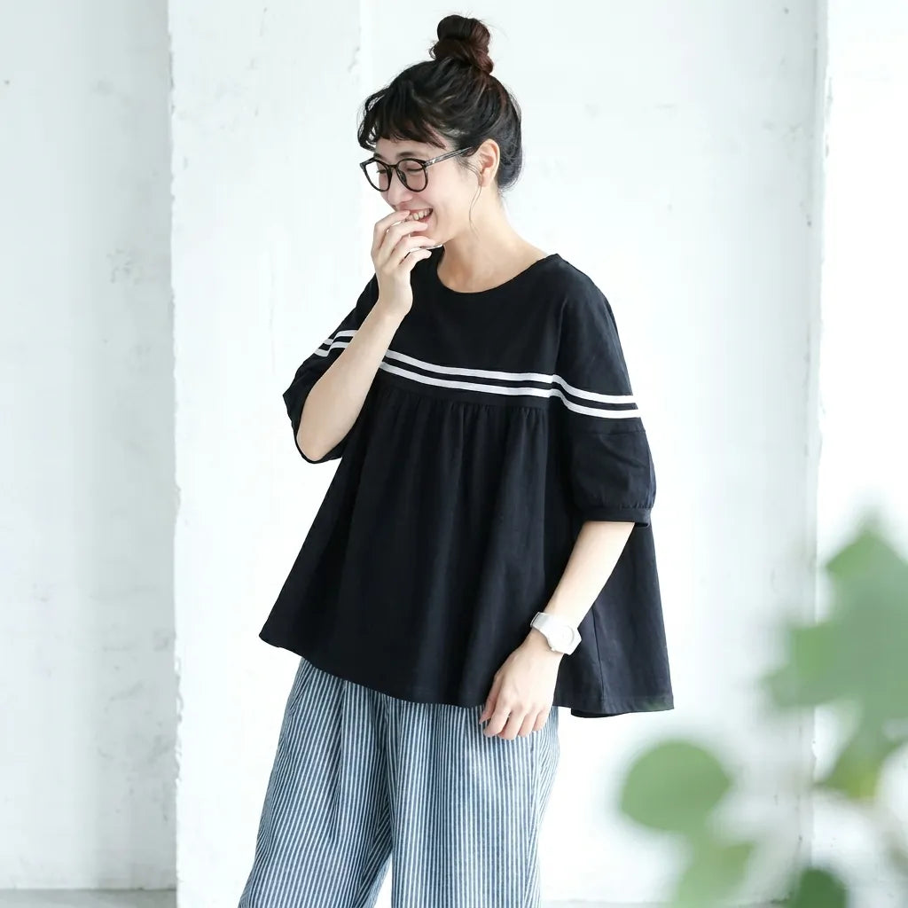 フリー 接触冷感 耐久性 体型をカバー スウィート フリル袖 シャツ