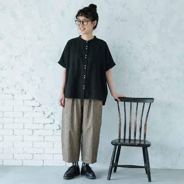 M L こなれ感漂うサルエルパンツセットアップ