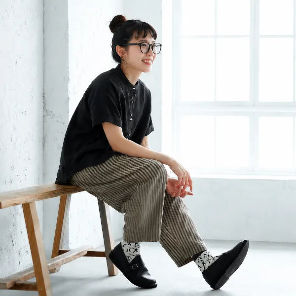 M L こなれ感漂うサルエルパンツセットアップ