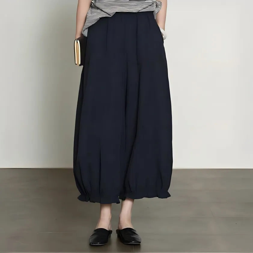 のんびり暮らしのリネンカジュアルパンツ
