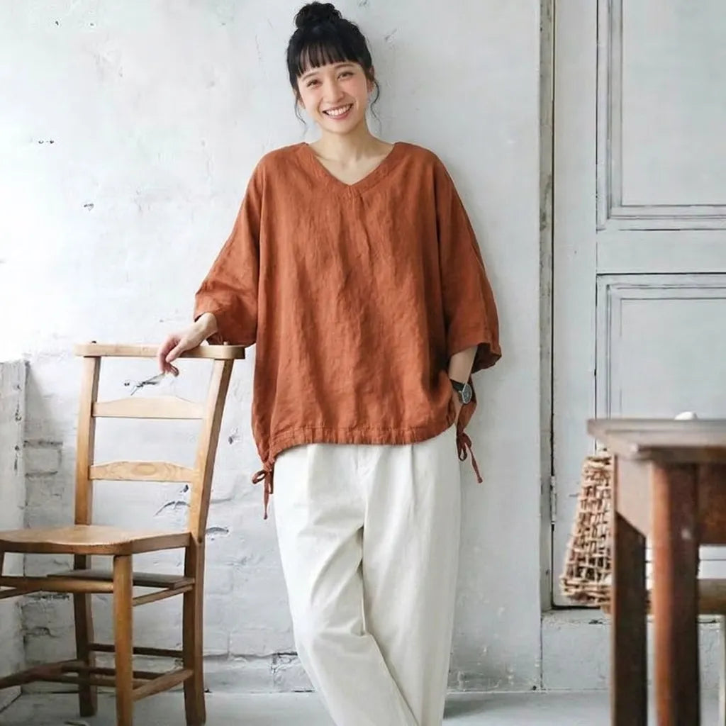 夏のスキマが、サマになるドロストTシャツ