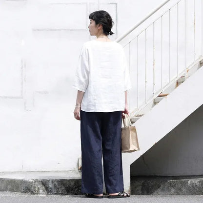 M-2XL 薄手素材 アンクル丈（9分丈） 無地 カジュアル ガウチョパンツ