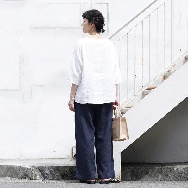 M-2XL 薄手素材 アンクル丈（9分丈） 無地 カジュアル ガウチョパンツ