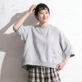 リネン バットスリーブ T シャツ