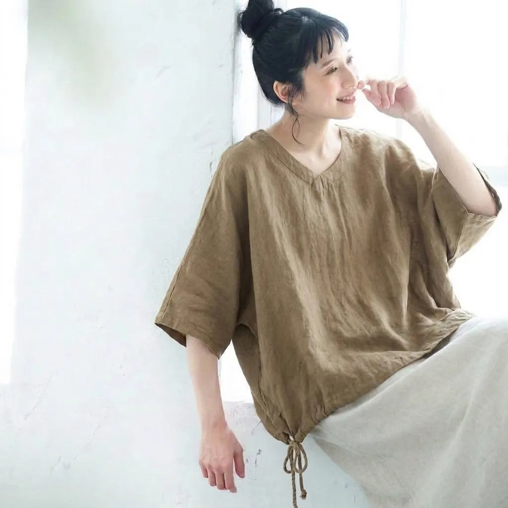 夏のスキマが、サマになるドロストTシャツ