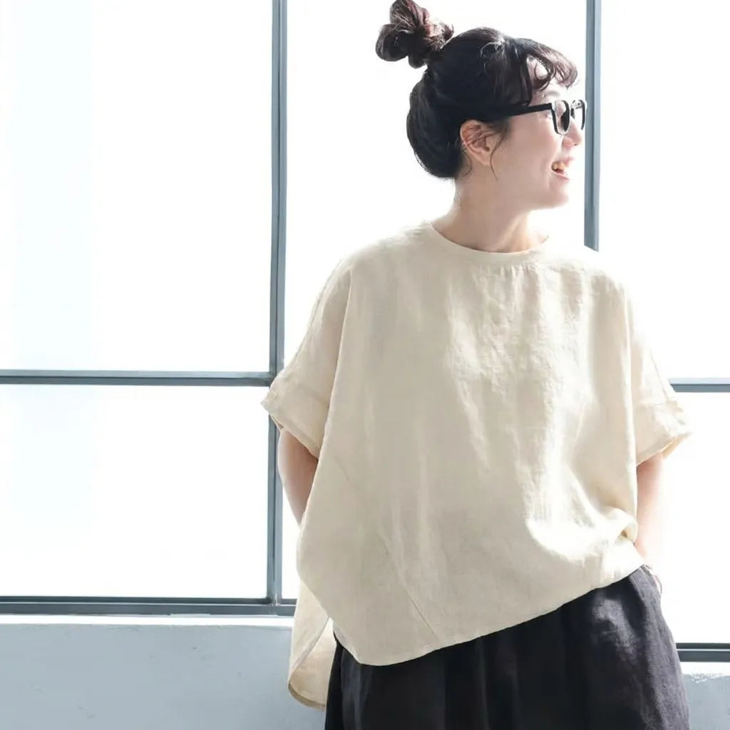 ナチュラル感漂うゆるドルマンTee