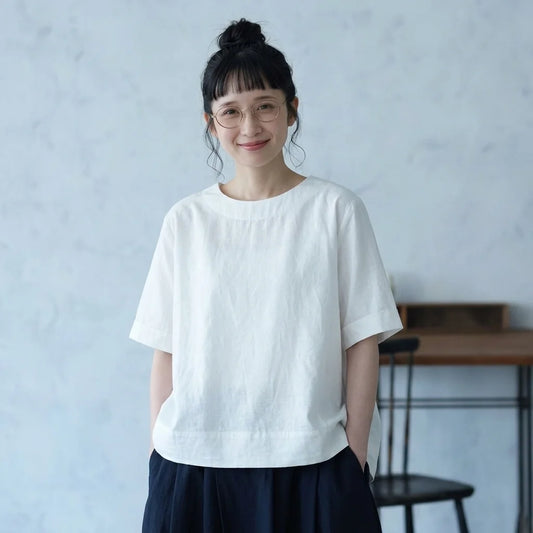 なんでもない日の無地クルーネックTシャツ