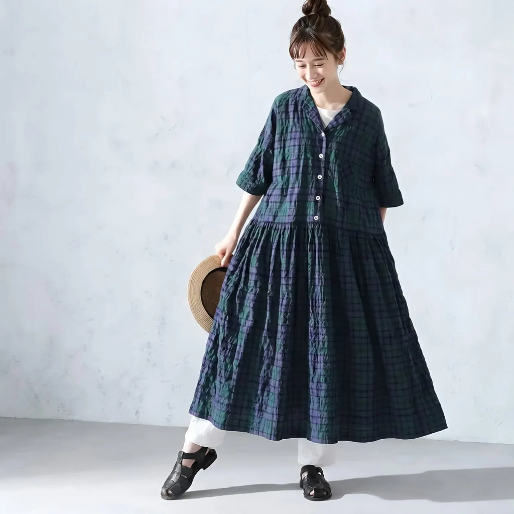 くったりコットンリネンの、いつものワンピース