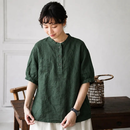さらりと羽織って、それだけでいい。コットンリネンシャツ。
