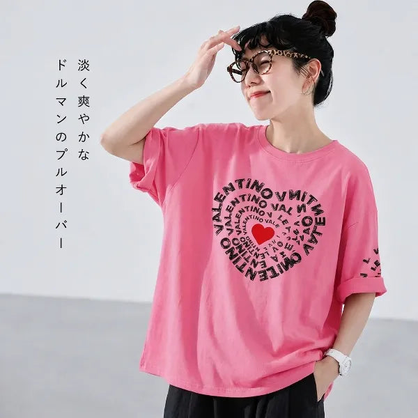 S-3XL プリント アルファベット ラウンドネック 着心地抜群 ゆったり デイリーコーデ ファッション Tシャツ