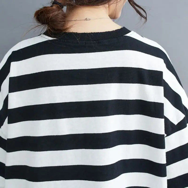 シンプルボーダー大きめゆるTシャツ