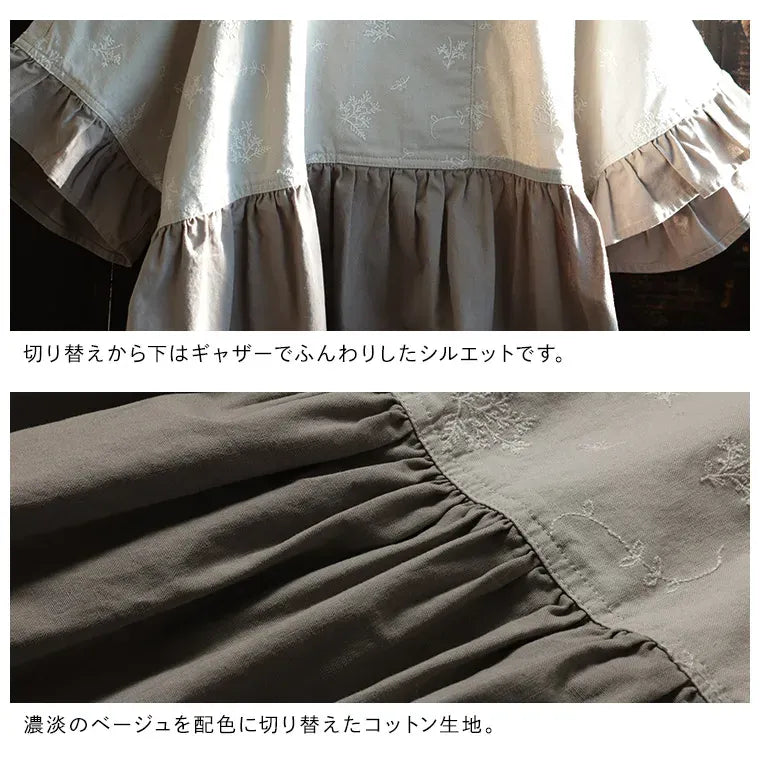 まいにちの相棒に。気取らない大人的ペプラムシャツ プリント