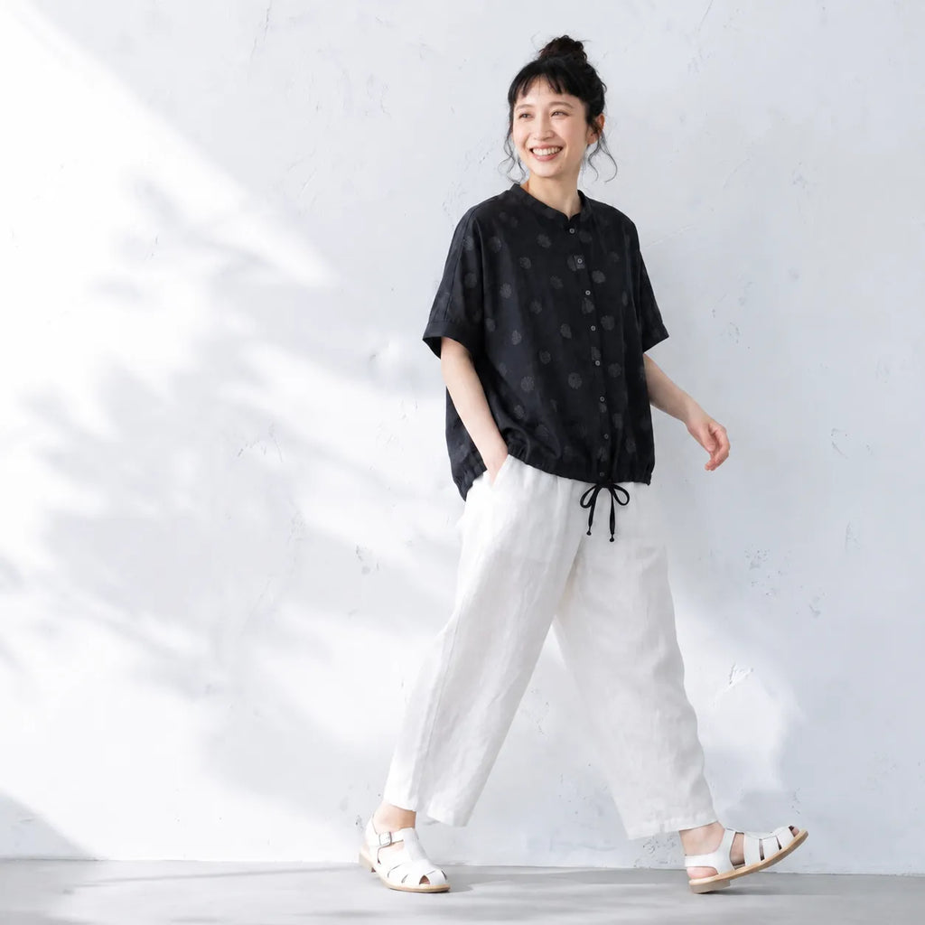 【2点セット】肩の力を抜いて着る、甘さを抑えた大人的なカジュアルチェック風水玉