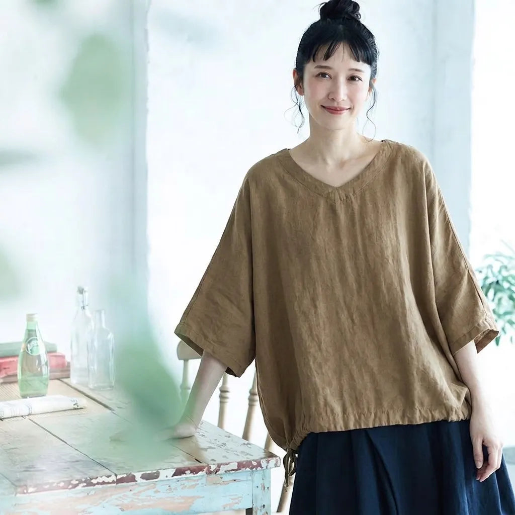 夏のスキマが、サマになるドロストTシャツ