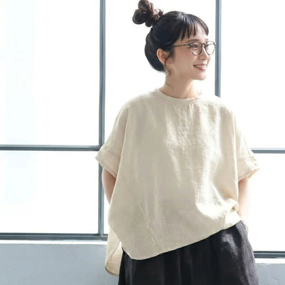 ナチュラル感漂うゆるドルマンTee