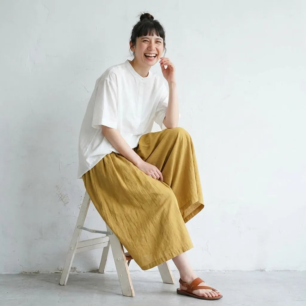 コットン 体型をカバー 森ガール T シャツ