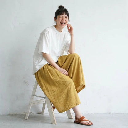 コットン 体型をカバー 森ガール T シャツ