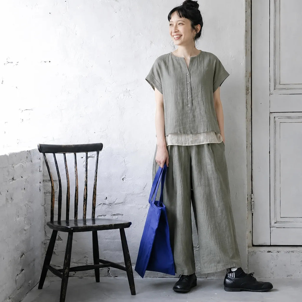 【2点セット】体を締め付けないリラックス感あふれるパンツセット