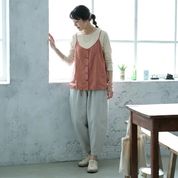 M~3XL コットン 体型をカバー 平日 週末 接触冷感 コーディネート自在 キャミソール