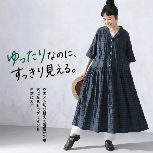 くったりコットンリネンの、いつものワンピース