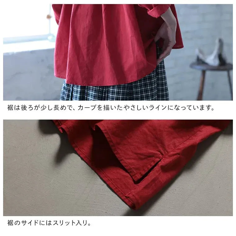 リネンのゆるっとナチュラルブラウス
