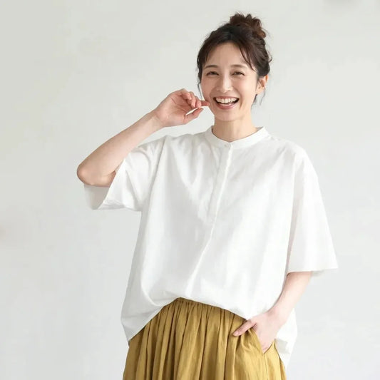 コットン 体型をカバー 森ガール T シャツ