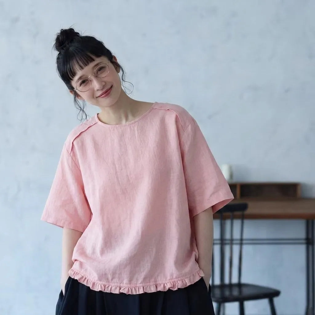 前もうしろも好きになる、コットンリネンの2WAYシャツ