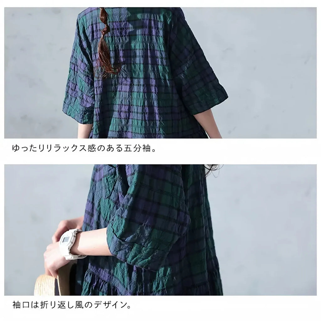 くったりコットンリネンの、いつものワンピース
