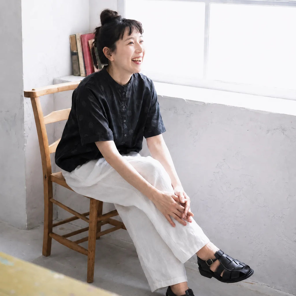 【2点セット】肩の力を抜いて着る、甘さを抑えた大人的なカジュアルチェック風水玉