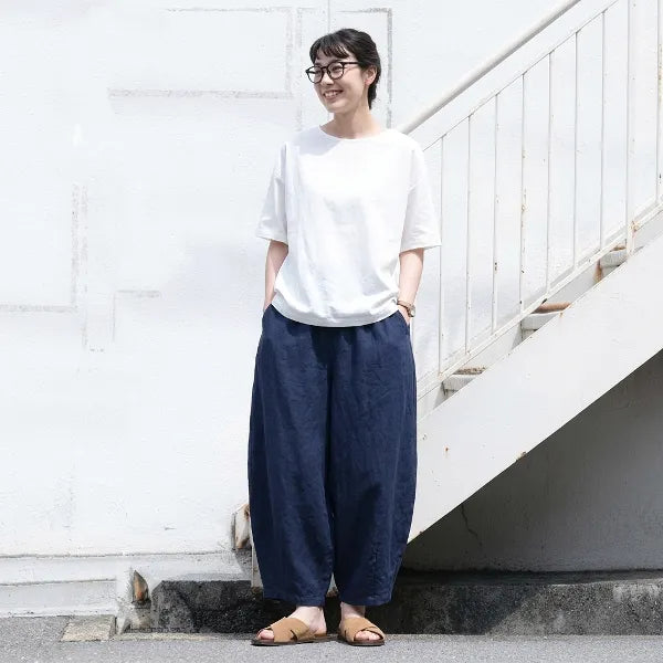 S-5XL 綿麻 9分丈 | 体型をカバー 普段使い カジュアルパンツ