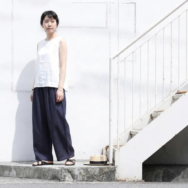M-2XL 薄手素材 アンクル丈（9分丈） 無地 カジュアル ガウチョパンツ