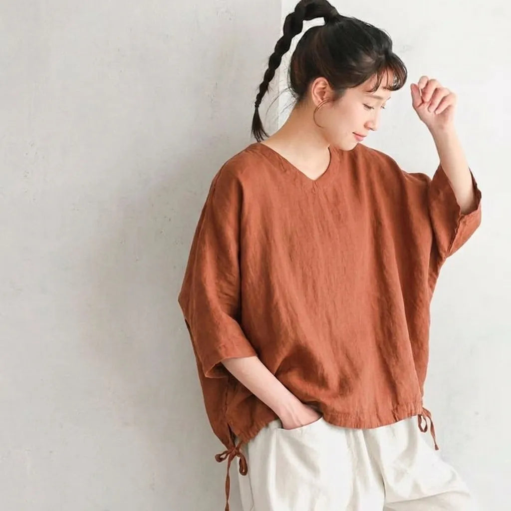 夏のスキマが、サマになるドロストTシャツ