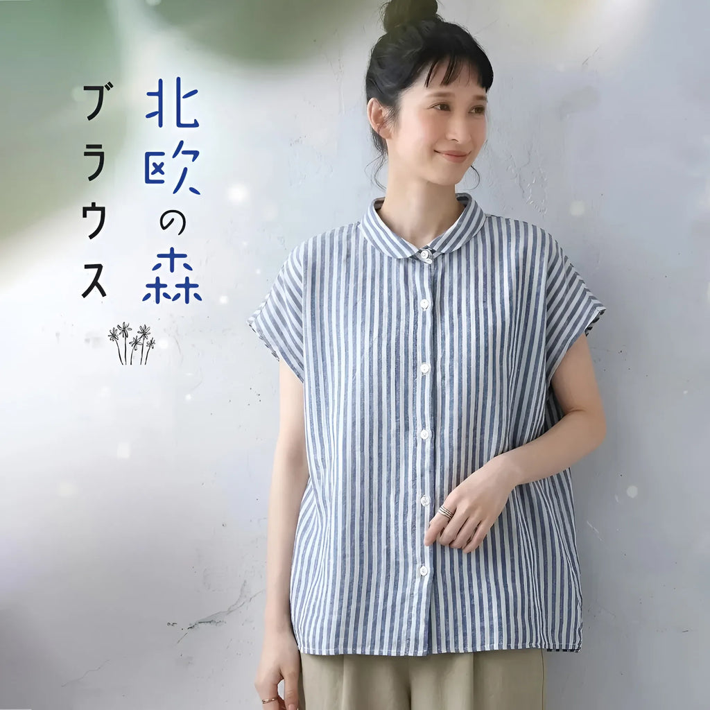 朝の涼しい風とラムネの瓶、ショートスリーブシャツ