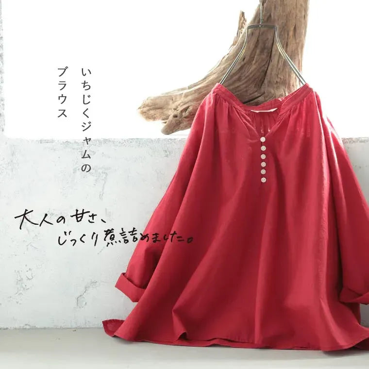 リネンのゆるっとナチュラルブラウス