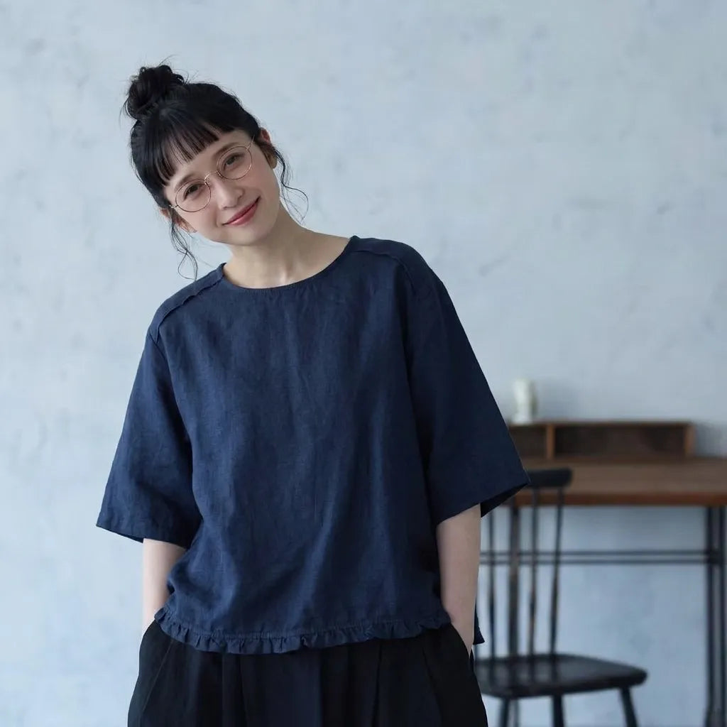 前もうしろも好きになる、コットンリネンの2WAYシャツ