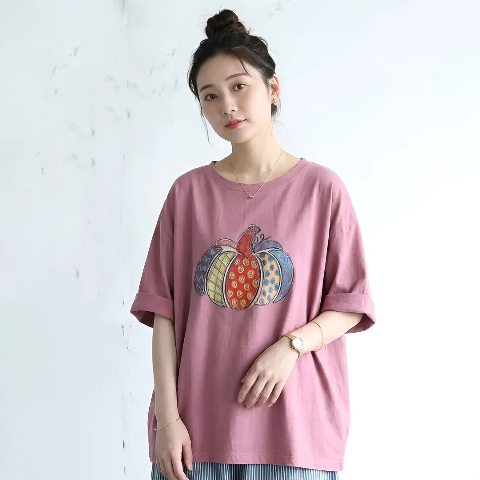 M-3XL ラウンドネック 半袖 プリント カートゥーン ノーマルスリーブ カジュアル Tシャツ