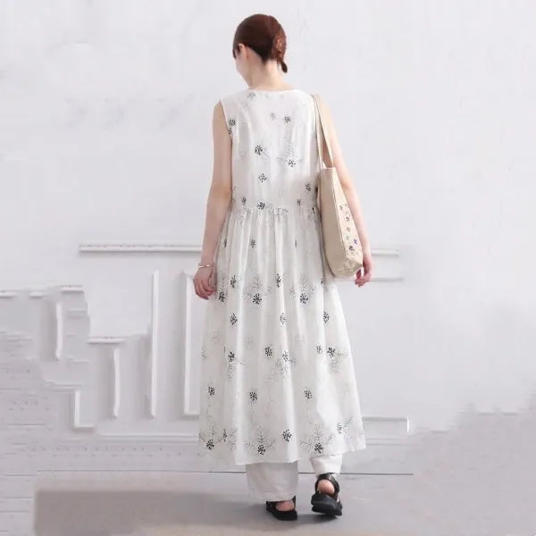 【コットン】M-2XL スリム効果 上品見え 甘めな印象 ナチュラル ワンピース