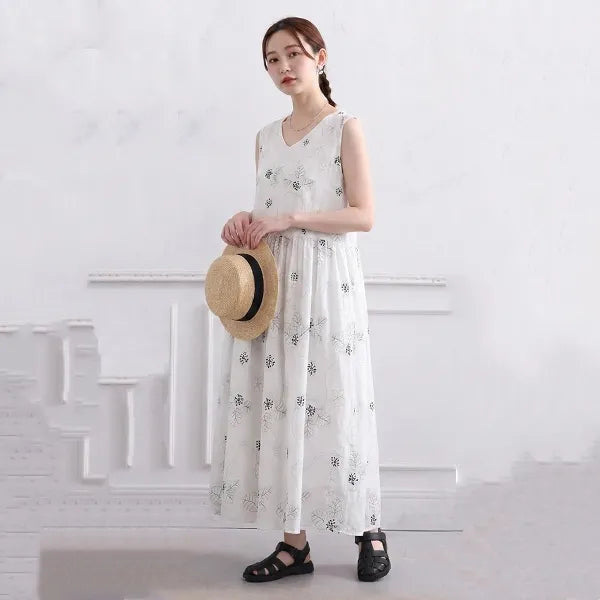 【コットン】M-2XL スリム効果 上品見え 甘めな印象 ナチュラル ワンピース